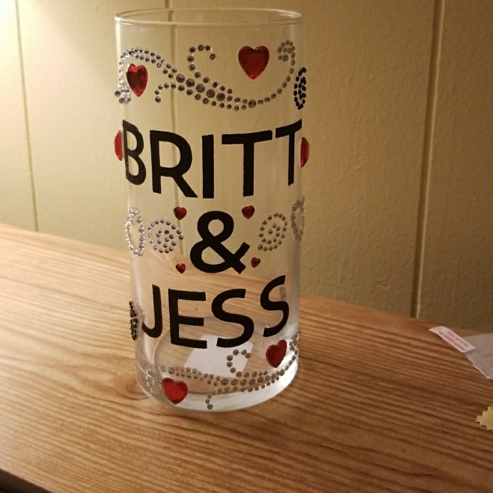 Handmade glass candle holder